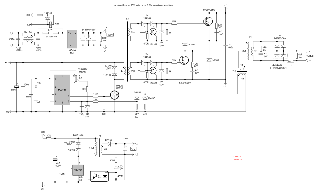 Circuito de la máquina de soldar inverter